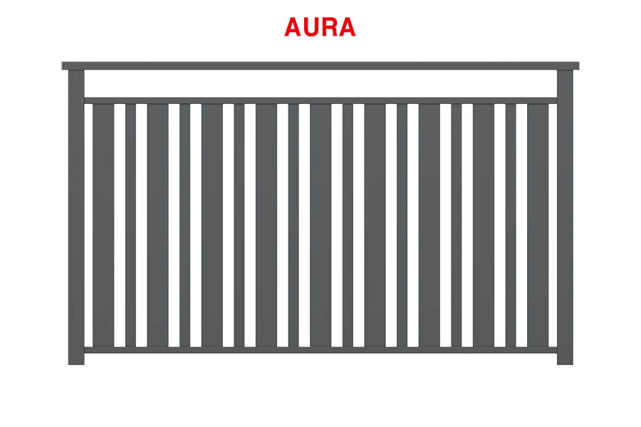 Parapetti in alluminio - Modello Aura