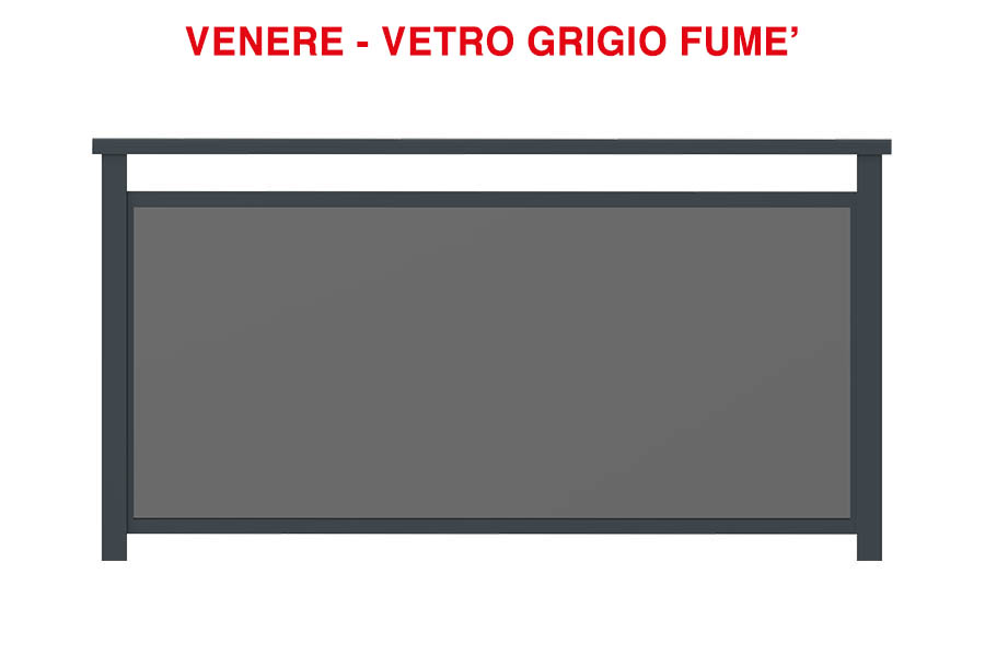 Ringhiere Modello Venere - Variante vetro grigio
